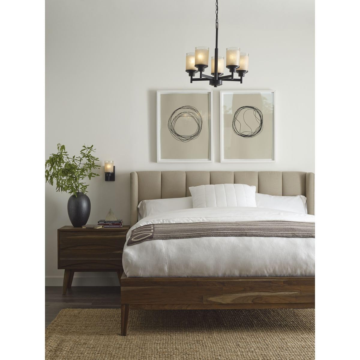 Progress Lighting 5-Light Modern Chandelier Antique Bronze