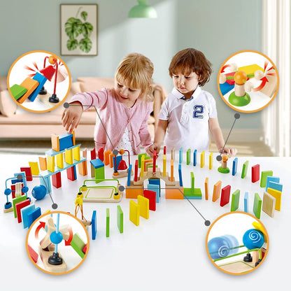 Hape Wooden Domino Set with 107 Building Pieces