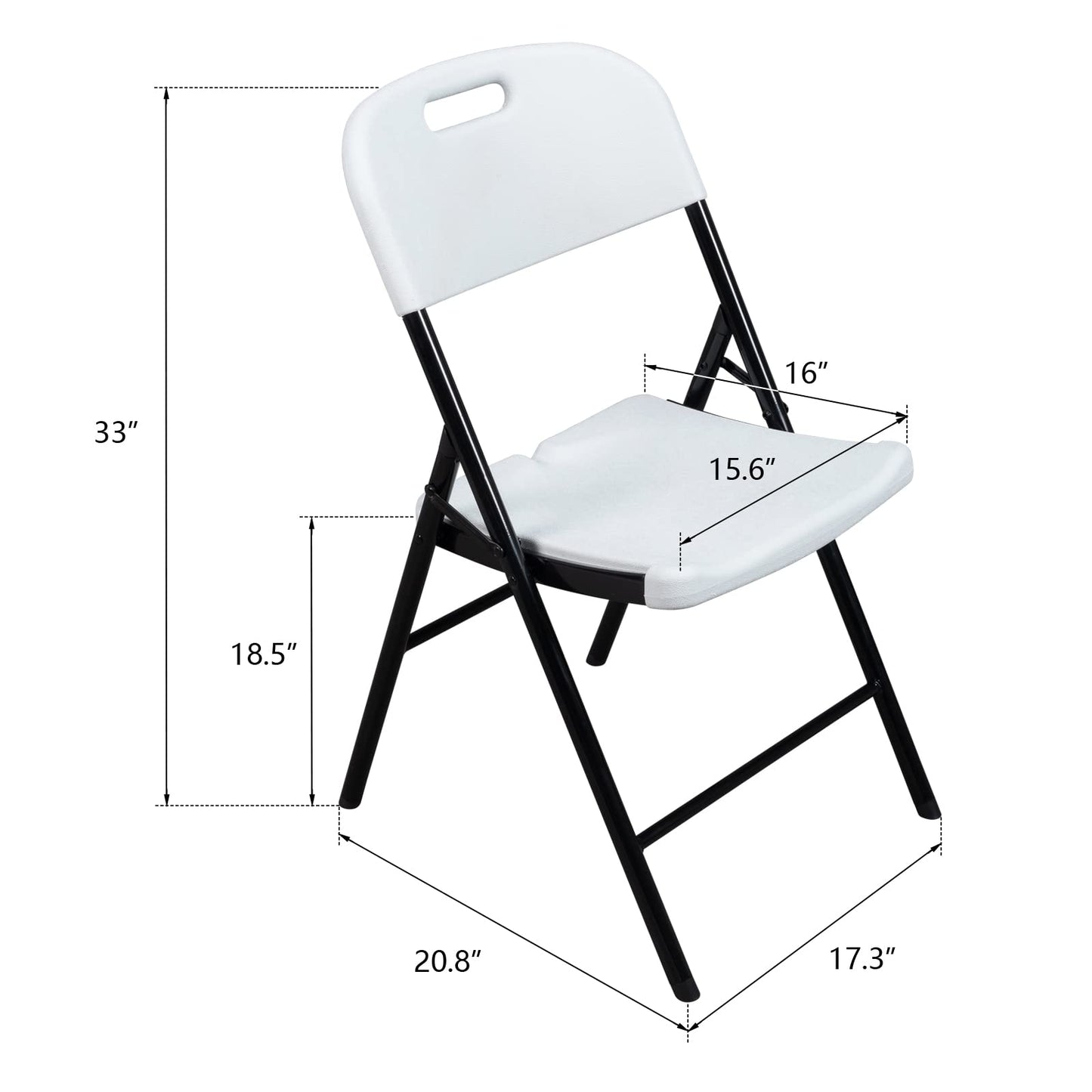 Outvita Set of 4 Foldable Outdoor Chairs