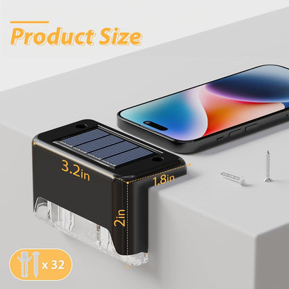 16 Solar Step Lights for Deck and Stairs