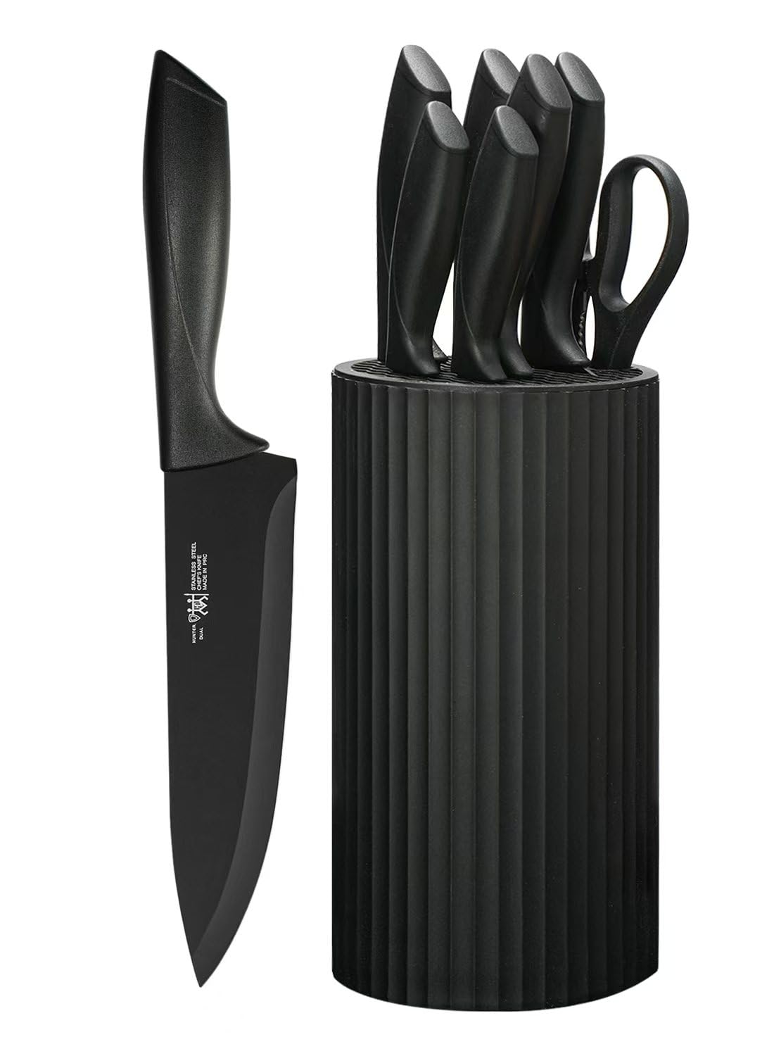 8-Piece Kitchen Knife Set with Universal Block