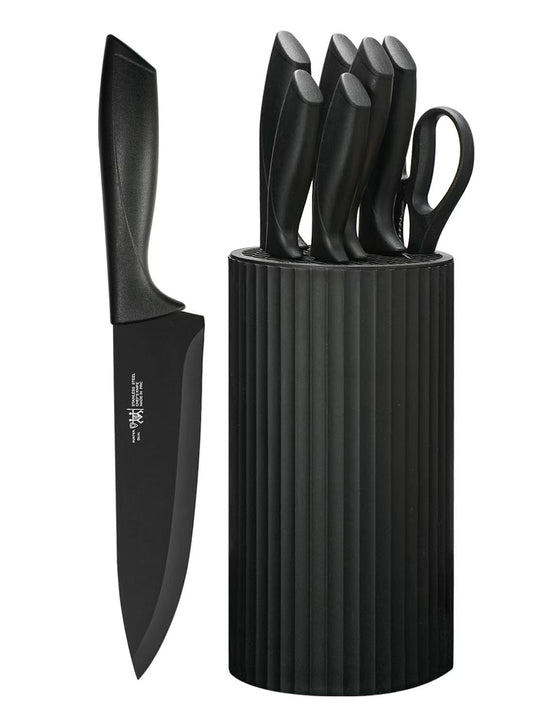 8-Piece Kitchen Knife Set with Universal Block