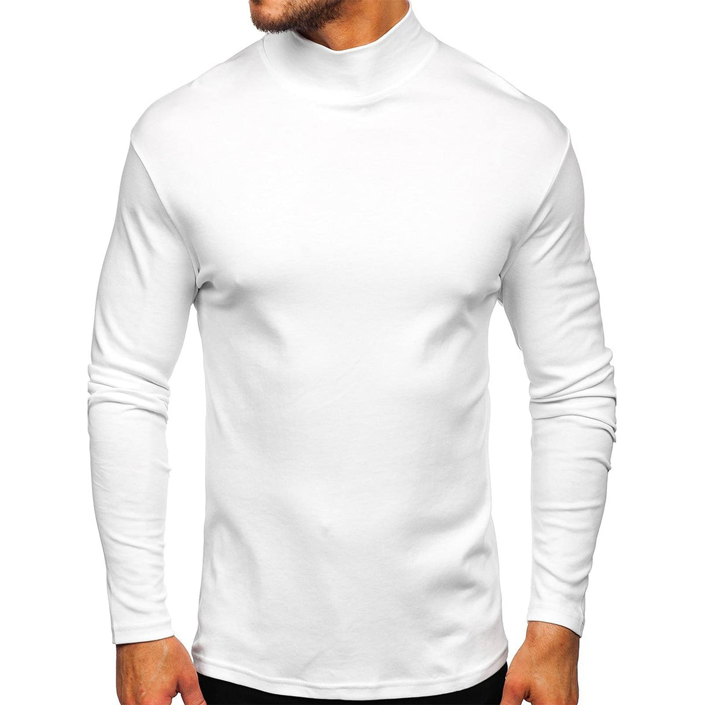 Mens Half Turtleneck Long Sleeve Pullover Sweater