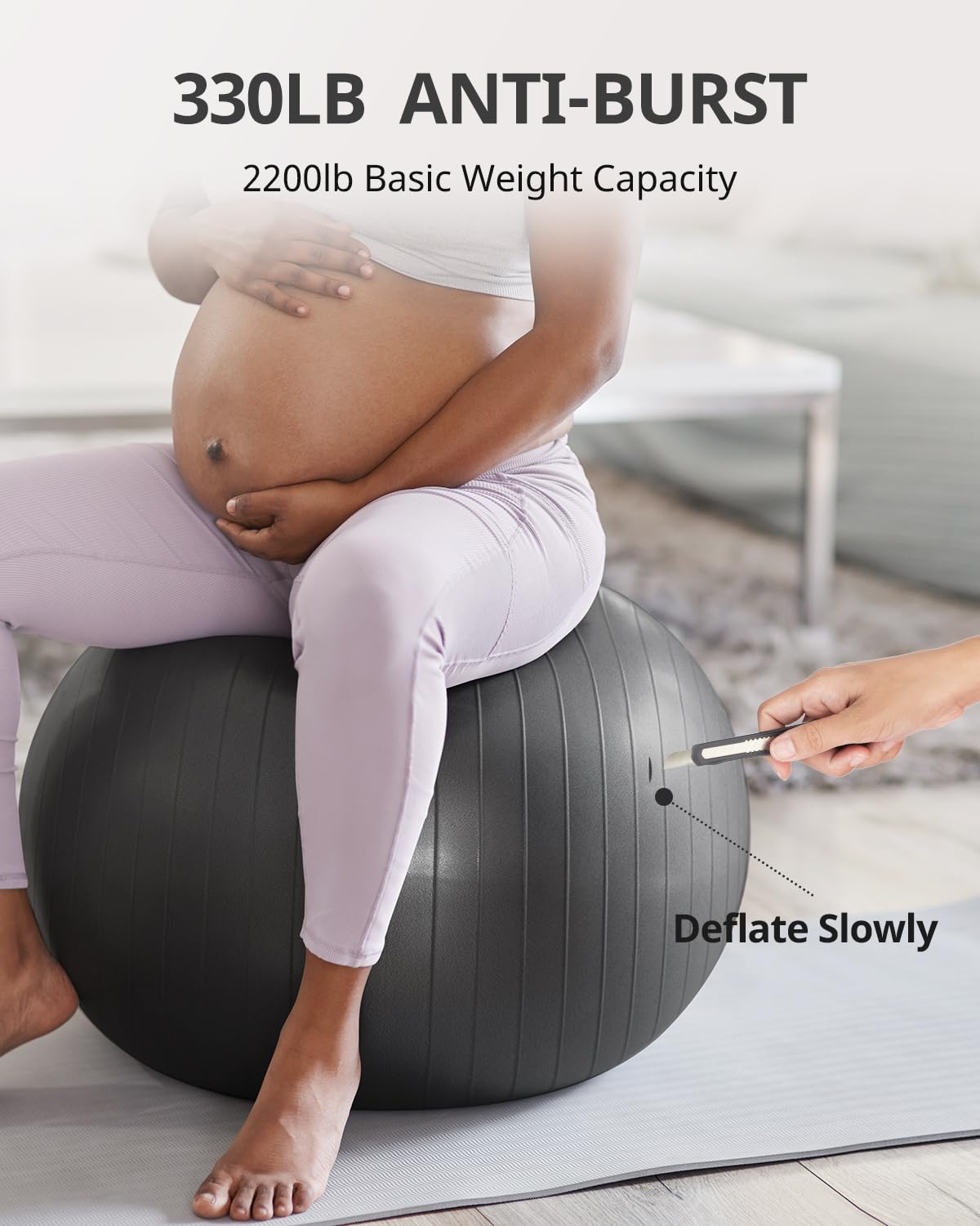 Trideer Extra Thick Yoga Ball for Exercise