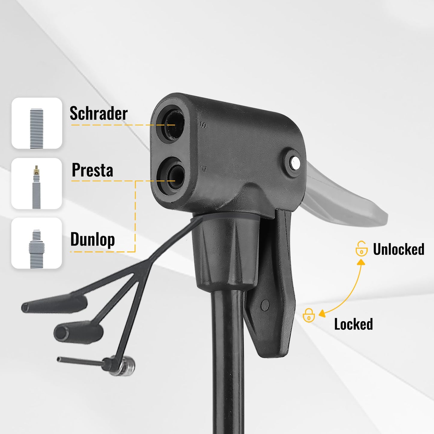 MOHEGIA Bike Floor Pump with Gauge, 160 PSI