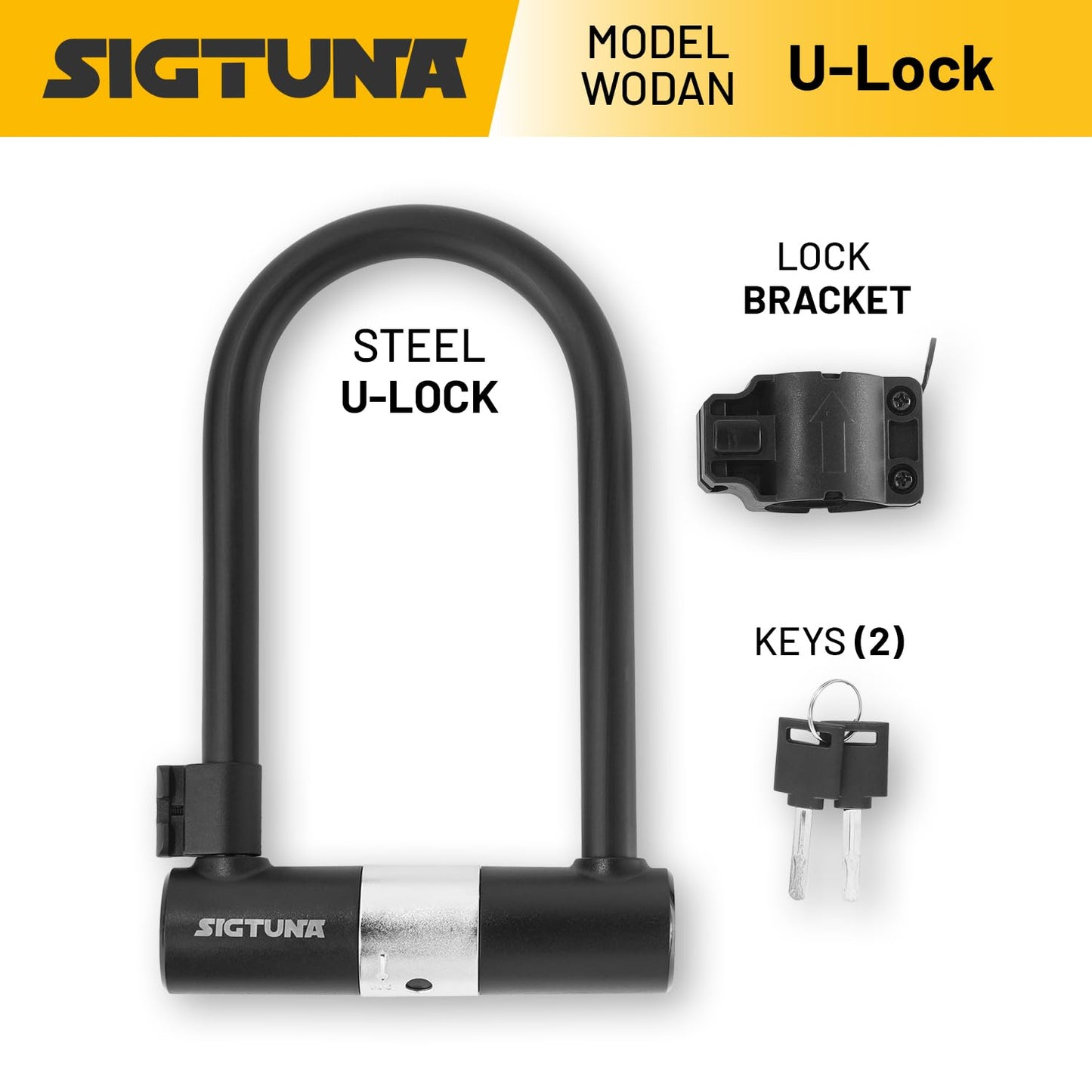 Heavy Duty U Lock by SIGTUNA for Bikes