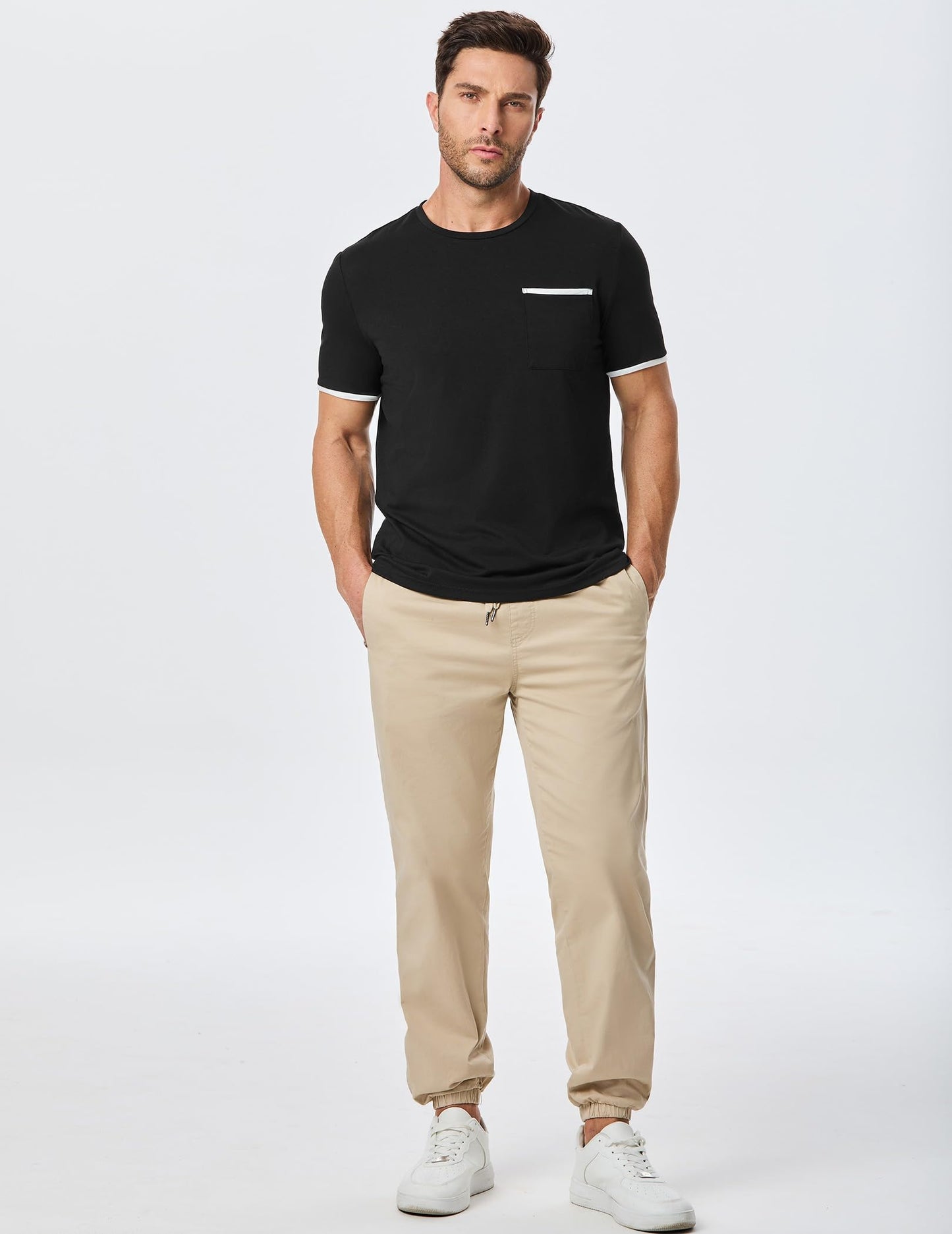 3 Pack Cotton Crewneck Men's Moisture Wicking Tees