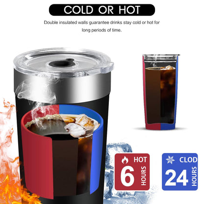 ANNA QUEEN 20 oz Stainless Steel Tumbler Insulated Vacuum Insulated Premium Thermal Coffee Ice Cup Double Wall Travel Mug, 2 Lids (Straw Lid/Beer Bottle Opener MagSlider Lid)