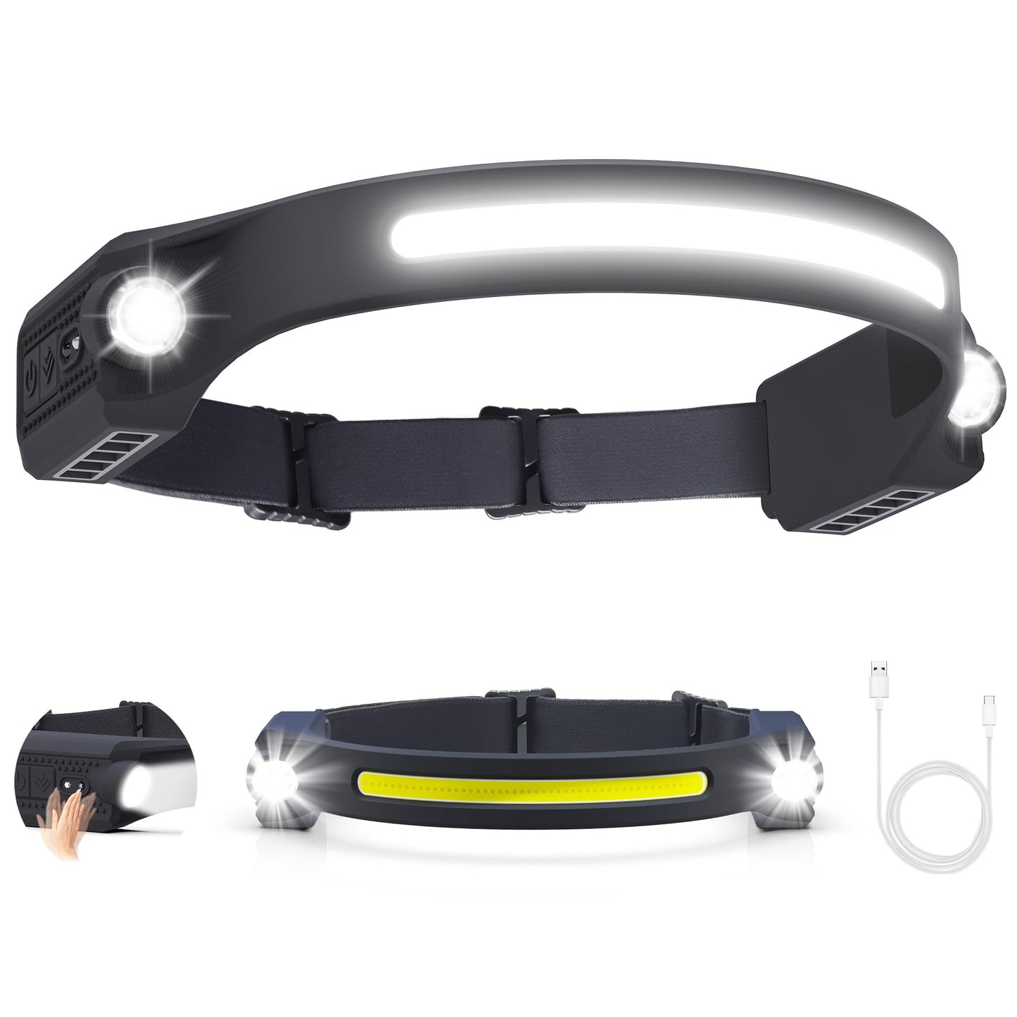 Rechargeable Headlamp with Sensor Mode - AlpsWolf