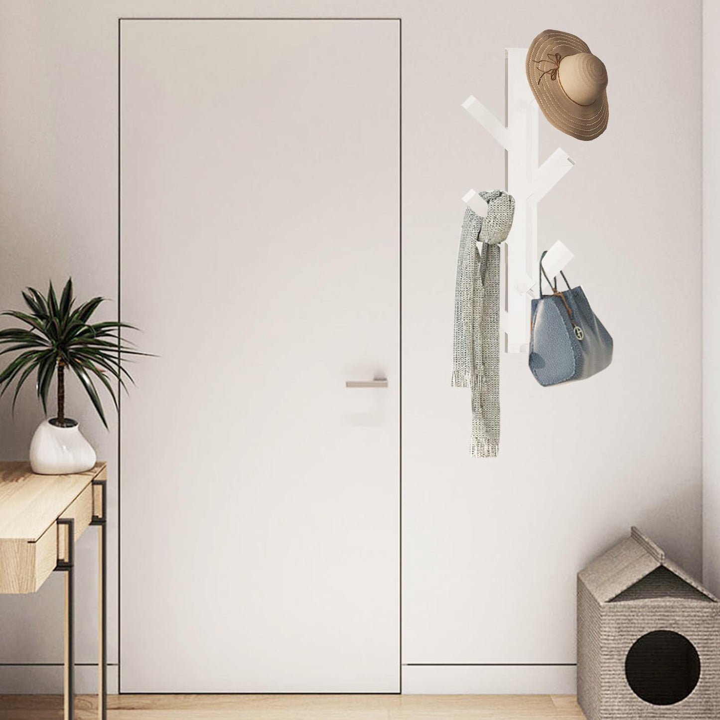 Wall Mounted Acrylic Coat Rack for Hats & Bags