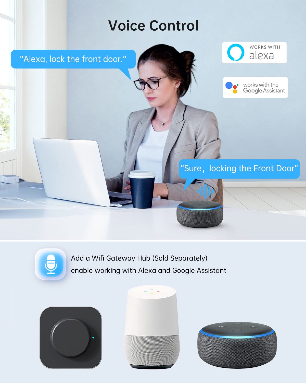 SMONET Smart Fingerprint Deadbolt Door Lock