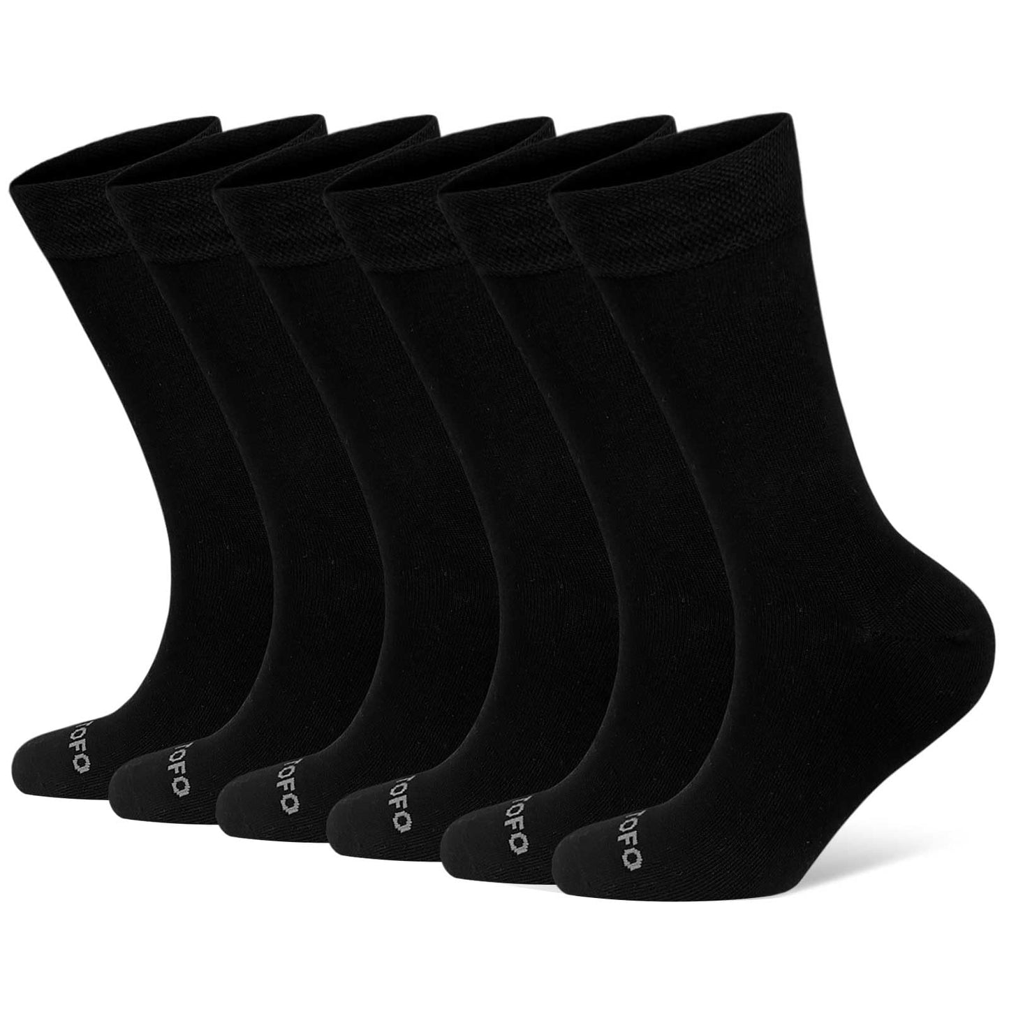 ZAKASA Men's Dress Socks: Mens Calf Socks Classic Dress Socks for Men Moisture Wicking Soft - 6 Pairs