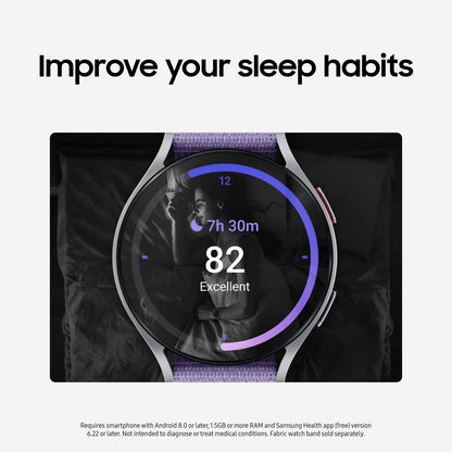 SAMSUNG Galaxy Watch 6 40mm Bluetooth Smartwatch, Fitness Tracker, Personalized HR Zones, Advanced Sleep Coaching, Heart Monitor, BIA Sensor, Health Wellness Insights, Big Screen, US Version, Graphite