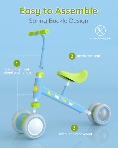 Colorful Toddler Balance Bike for 1 Year Olds