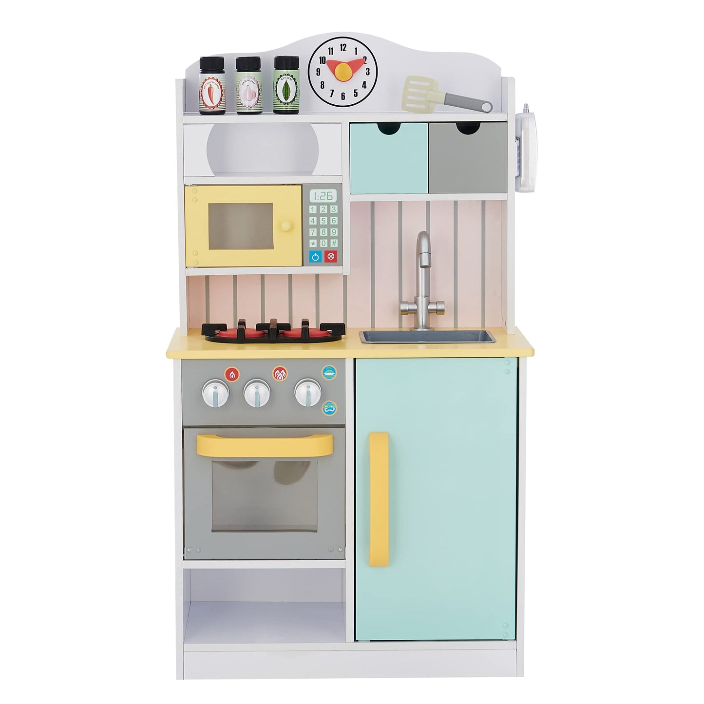 Teamson Kids Interactive Wooden Play Kitchen with Accessories