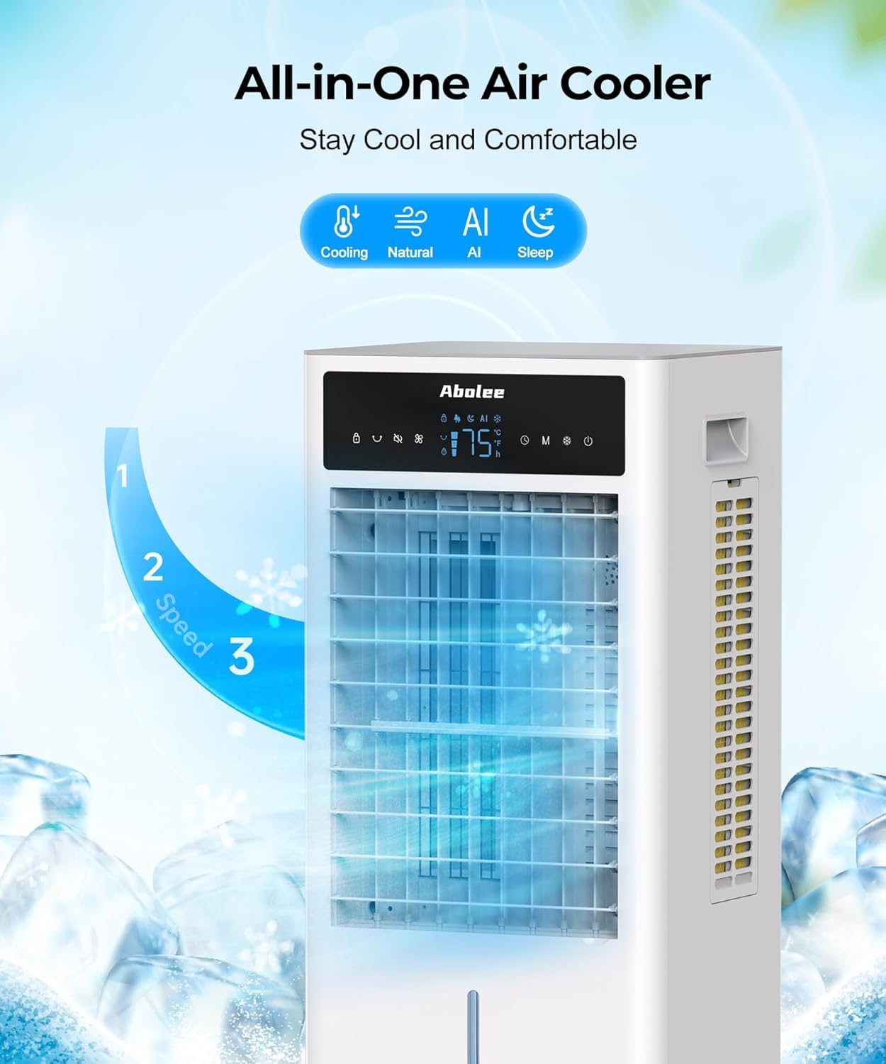 Portable Air Cooler with Humidifier & Remote
