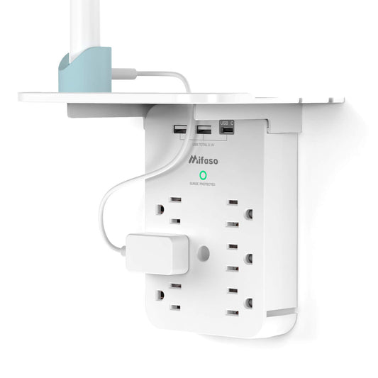 Wall Outlet Extender with USB & Surge Protection