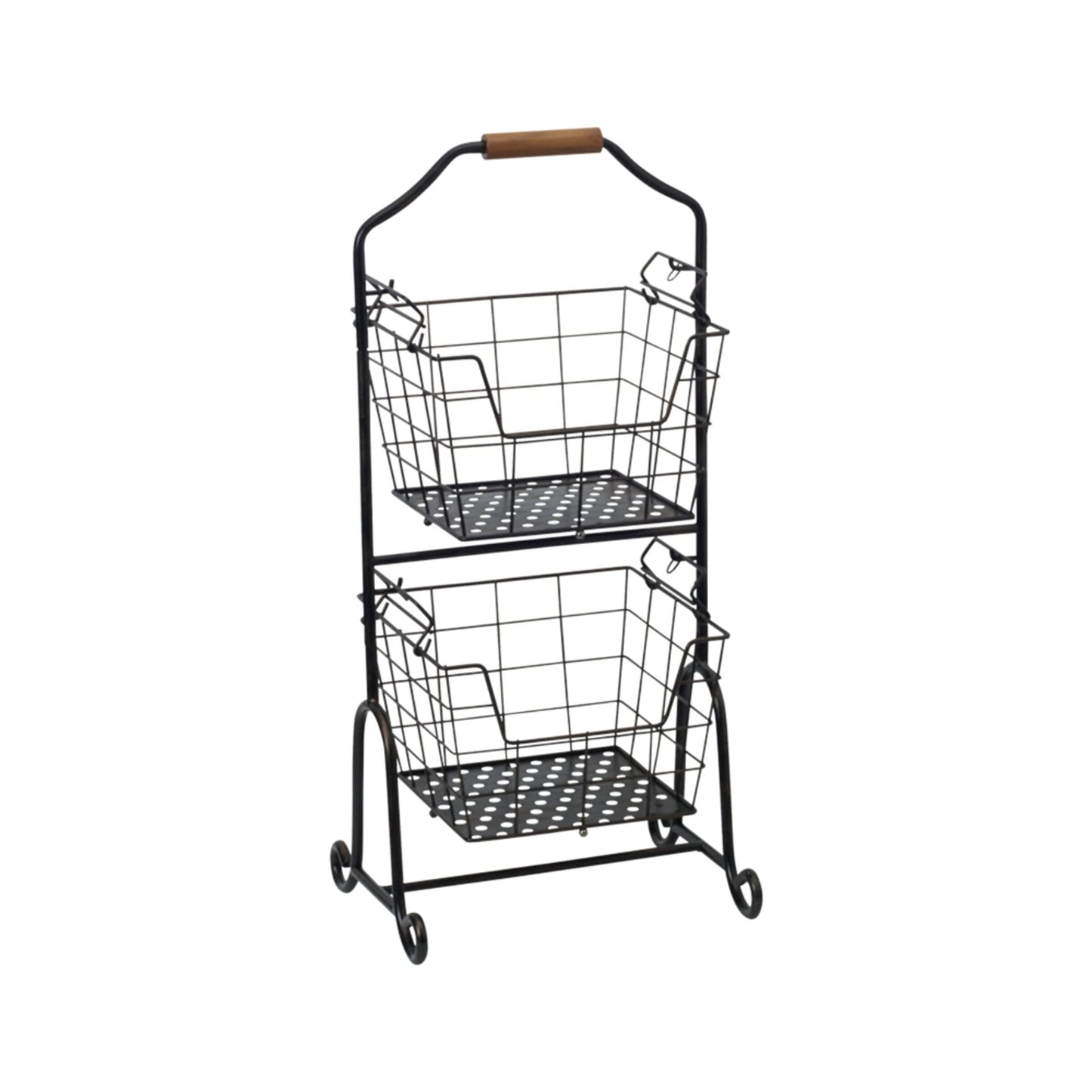 Gourmet Basics 4-Tier Metal Fruit Basket Stand