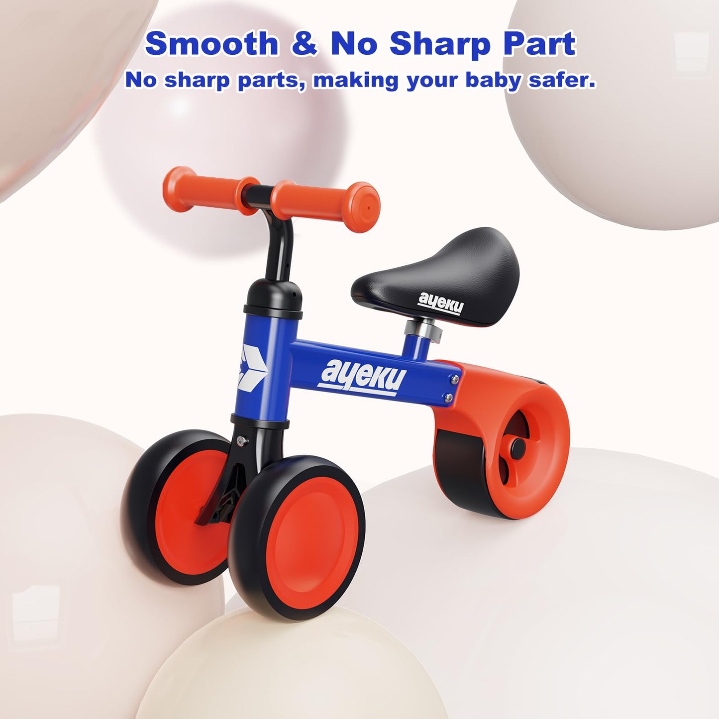 AyeKu Baby Balance Bike, Cute Toddler Bikes 12-36 Months Gifts for 1 Year Old Boy/Girl Bike to Train Baby from Standing to Running,1st First Birthday Gift