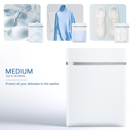 Honeycomb Mesh Laundry Bags for Delicates - 3 Pack