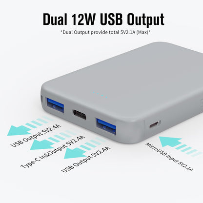 5000mAh Portable Charger for iPhone and Android