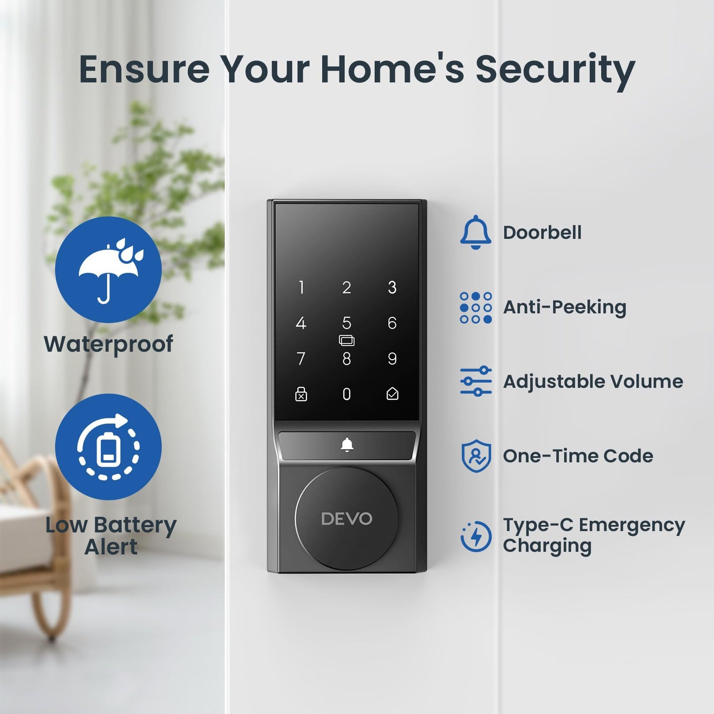 Devo Smart Door Lock with Keyless Entry