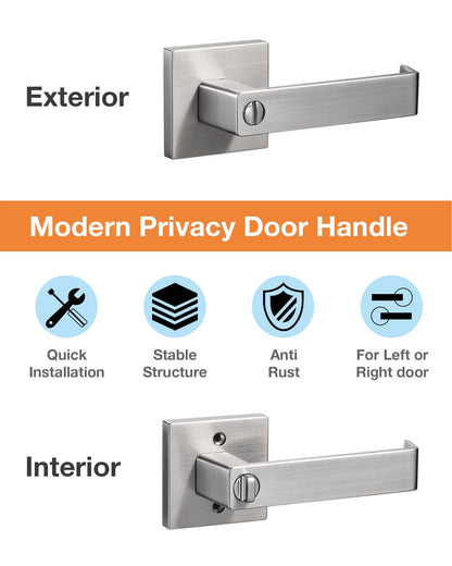 Privacy Door Lever Lock for Bathroom or Bedroom
