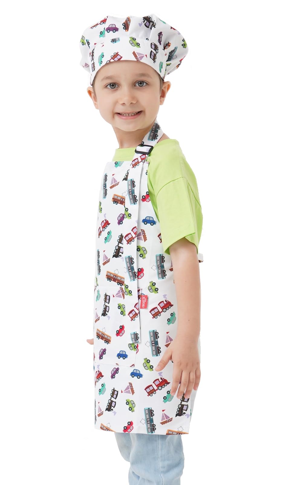 Kids Apron and Chef Hat Set for Cooking