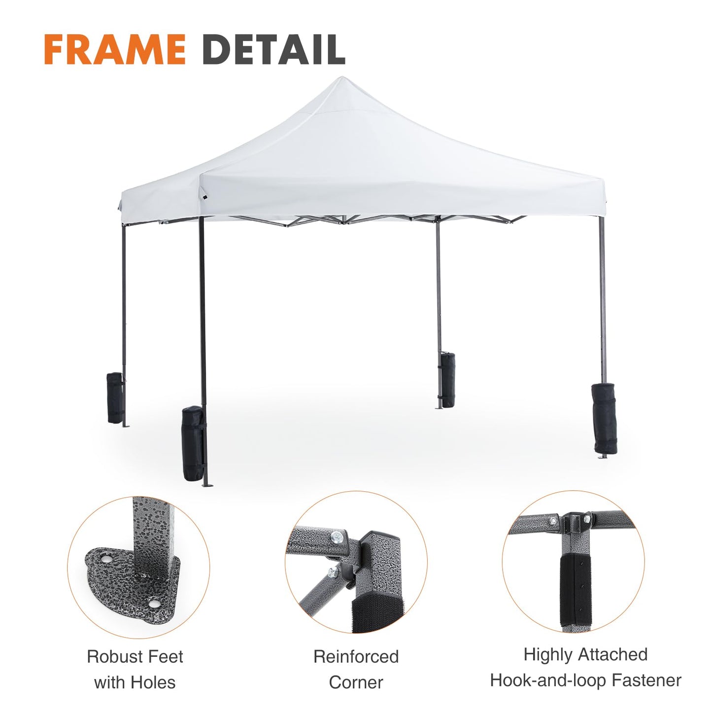 10x10 Heavy Duty Canopy Tent with Sand Bags