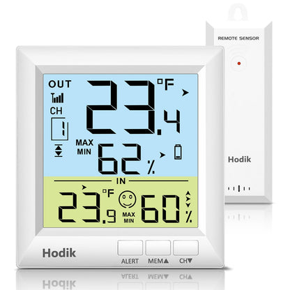 Wireless Freezer Thermometer with Alarm and Backlight