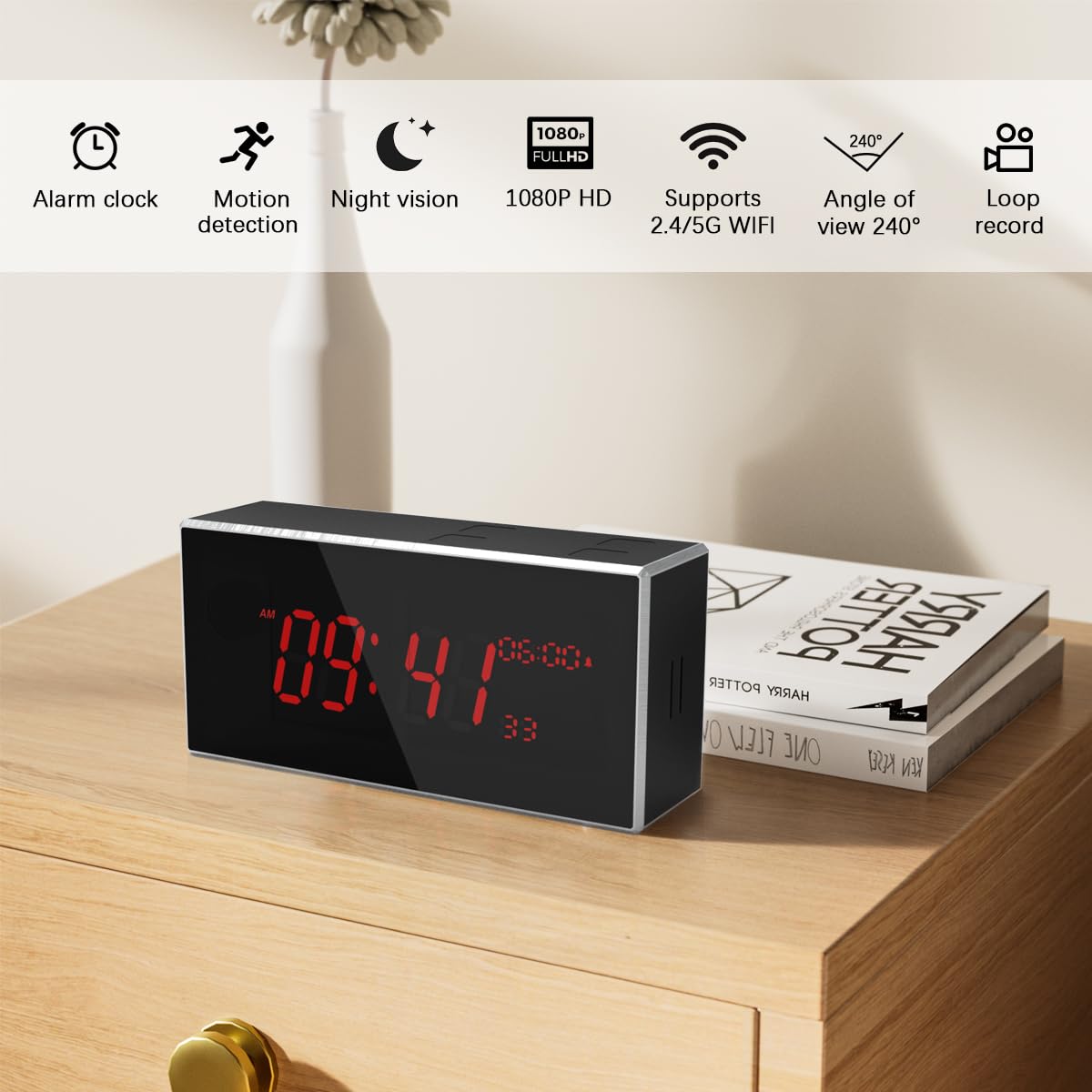 1080P Indoor Security Camera with Motion Detection