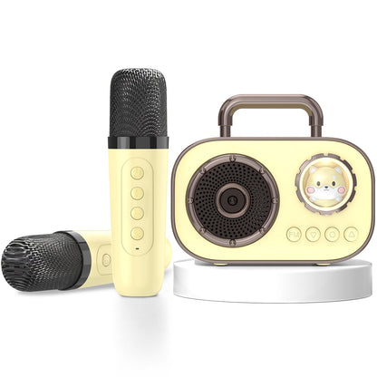 Portable Karaoke Machine with 2 Wireless Microphones