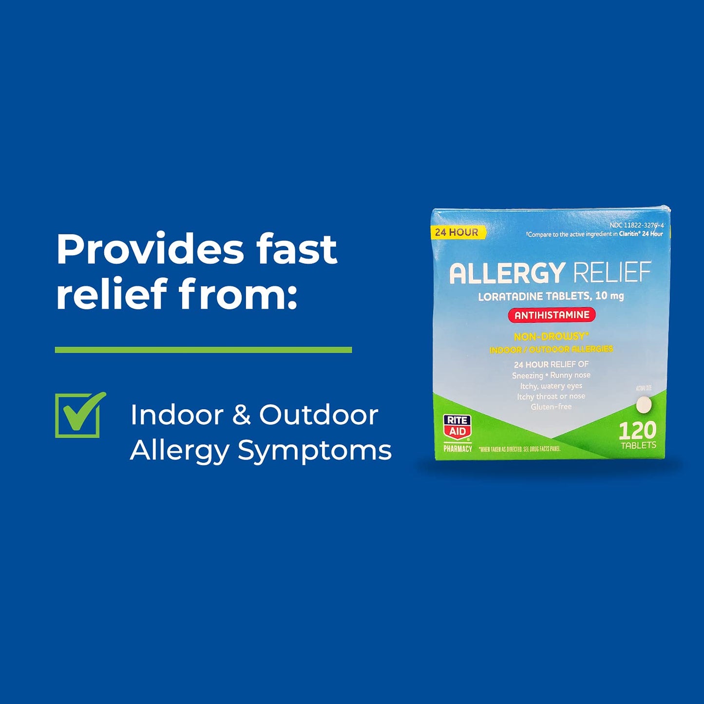 120 Count Rite Aid Allergy Relief Tablets