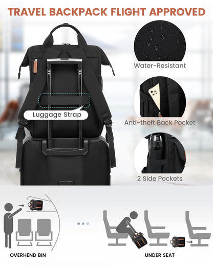 LOVEVOOK Laptop Backpack for Women, 15.6 Inch