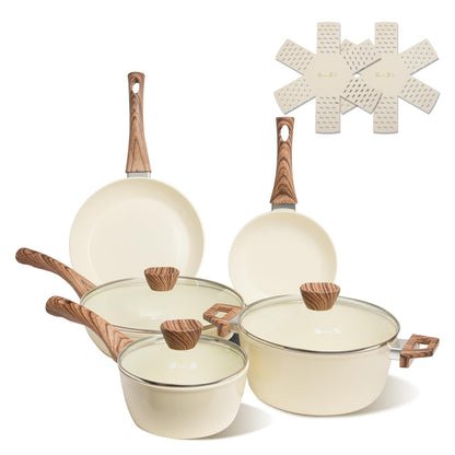 Non Stick Aluminium Cookware Set, 10 Pieces