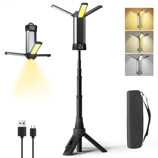 2000 Lumen Rechargeable Camping Light with Stand