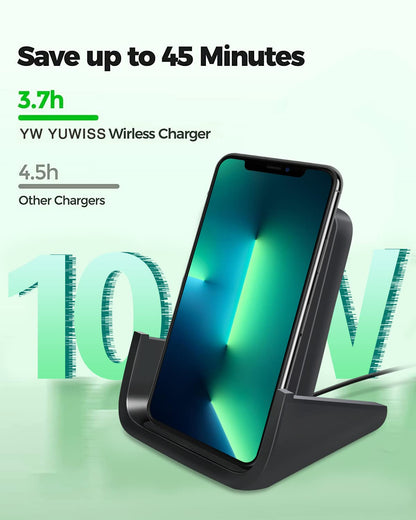 YUWISS Wireless Charging Stand for iPhone & Galaxy