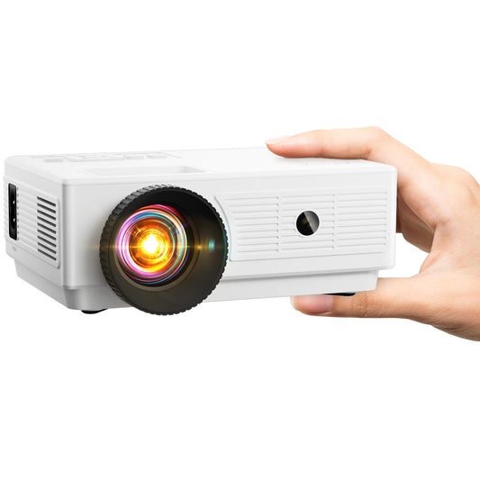 ARTSEA Portable Bluetooth Mini Projector - HD 1080P Supported Movie Projector for iPhone, Home Theater Video Projector Compatible with iOS/Android Phone/Tablet/Laptop/PC/TV Stick/Box/USB Drive/DVD