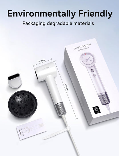 Ionic Hair Dryer with Magnetic Diffuser & Nozzle