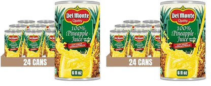 24 Cans Del Monte Pineapple Juice , 6 fl oz.