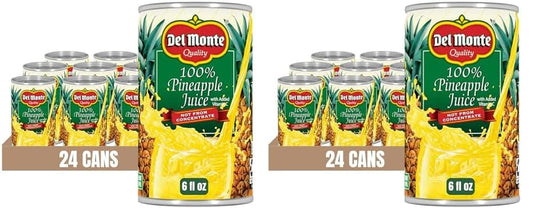 24 Cans Del Monte Pineapple Juice , 6 fl oz.