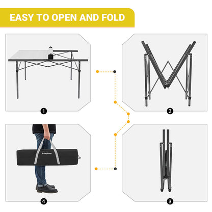 Portable Camping Table for 4-6 People