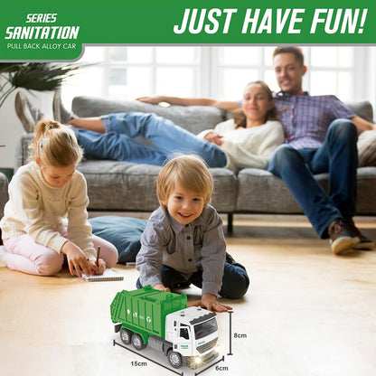 Pull-Back Garbage Truck with Lights and Music