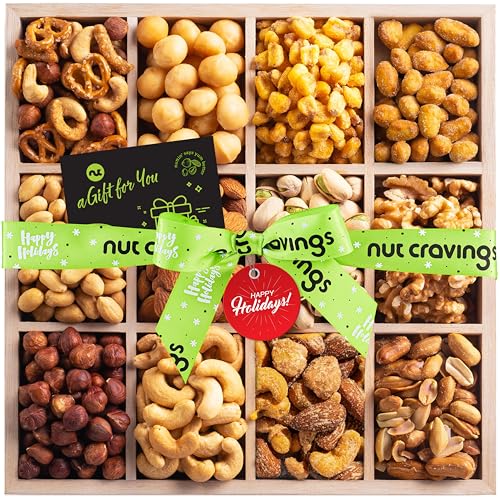 12 Assortment Holiday Nuts Gift Basket Tray Kosher