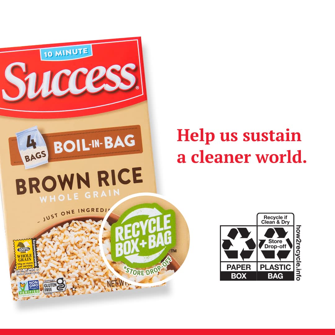 Success Boil-in-Bag Brown Rice, 14-Ounce Box