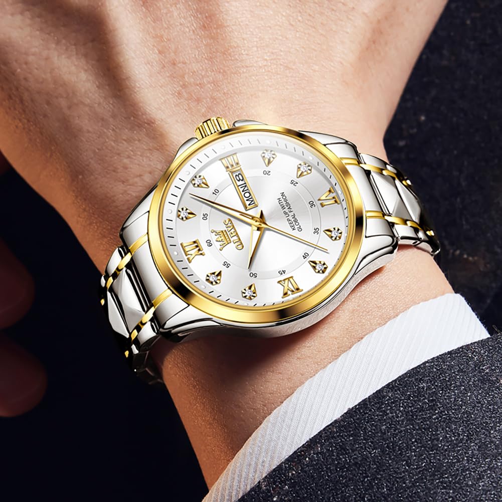 OLEVS Men's Waterproof Dress Watch with Date