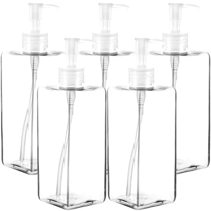 Youngever 5 Pack Shampoo Pump Bottles 16 Ounce