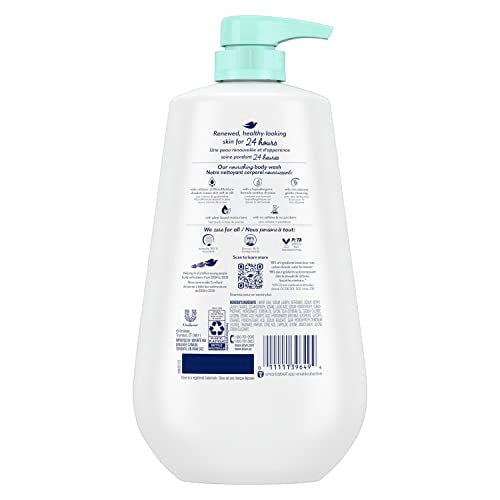 Dove Body Wash 3 Count with Pump Sensitive Skin Hypoallergenic, Paraben-Free, Sulfate-Free, Cruelty-Free, Moisturizing Skin Cleanser Effectively Washes Away Bacteria While Nourishing Skin 30.6 oz