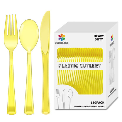 150 Pack Heavy Duty Disposable Cutlery Set
