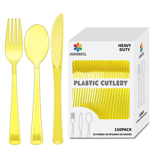150 Pack Heavy Duty Disposable Cutlery Set